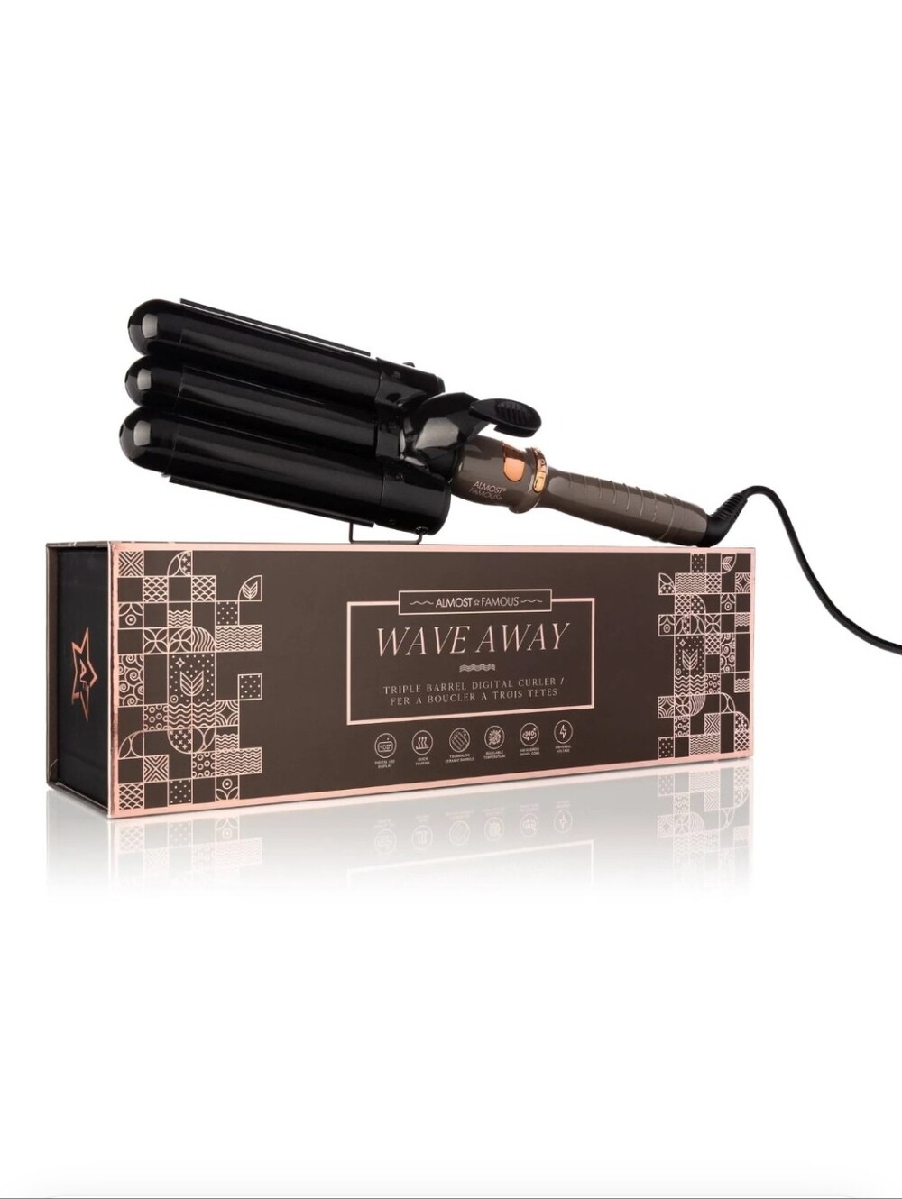 Almost Famous Wave Away Triple Barrel Digital Curler (LIKE NEW)